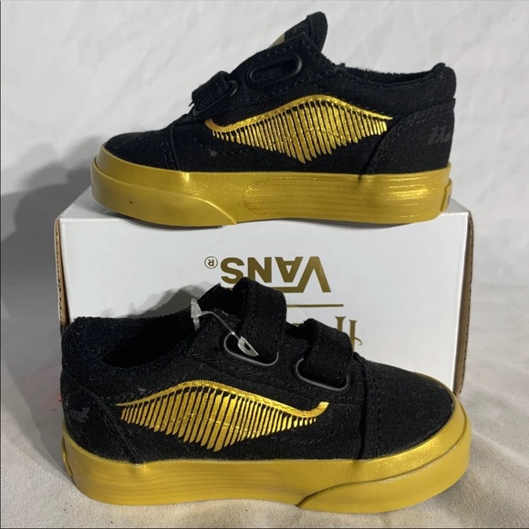 Vans x Harry Potter Old Skool Golden Snitch Velcro Toddler Sneakers - Picture 3 of 7